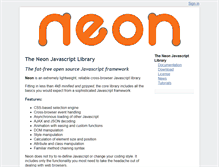 Tablet Screenshot of neonjs.com